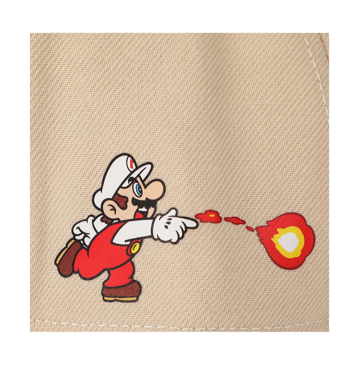 Мужская кепка SUPER MARIO Bros Fire Mario White and Red Retro Grandpa Snapback Hat, цвет: Белый — фото 6