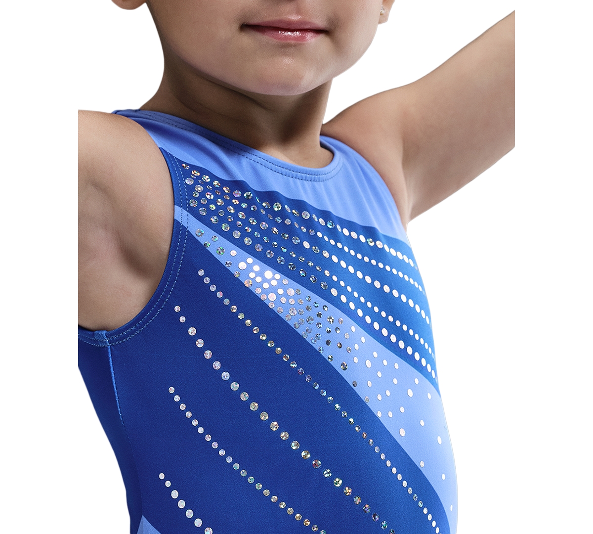 Nike Gymnastics Girls' 7-16 Skye Blakely 2025 U.s. Championships Shimmer Replica Leotard In Blue