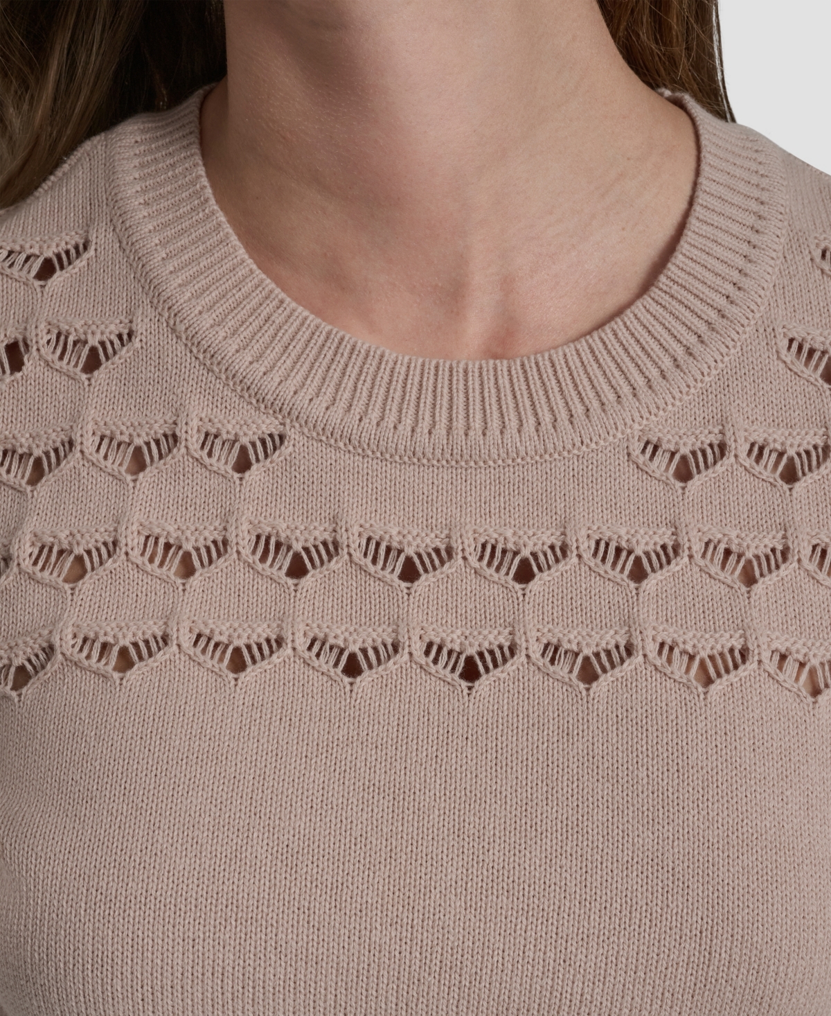 Dkny Women's Short-Sleeve Ribbed Hem Sweater