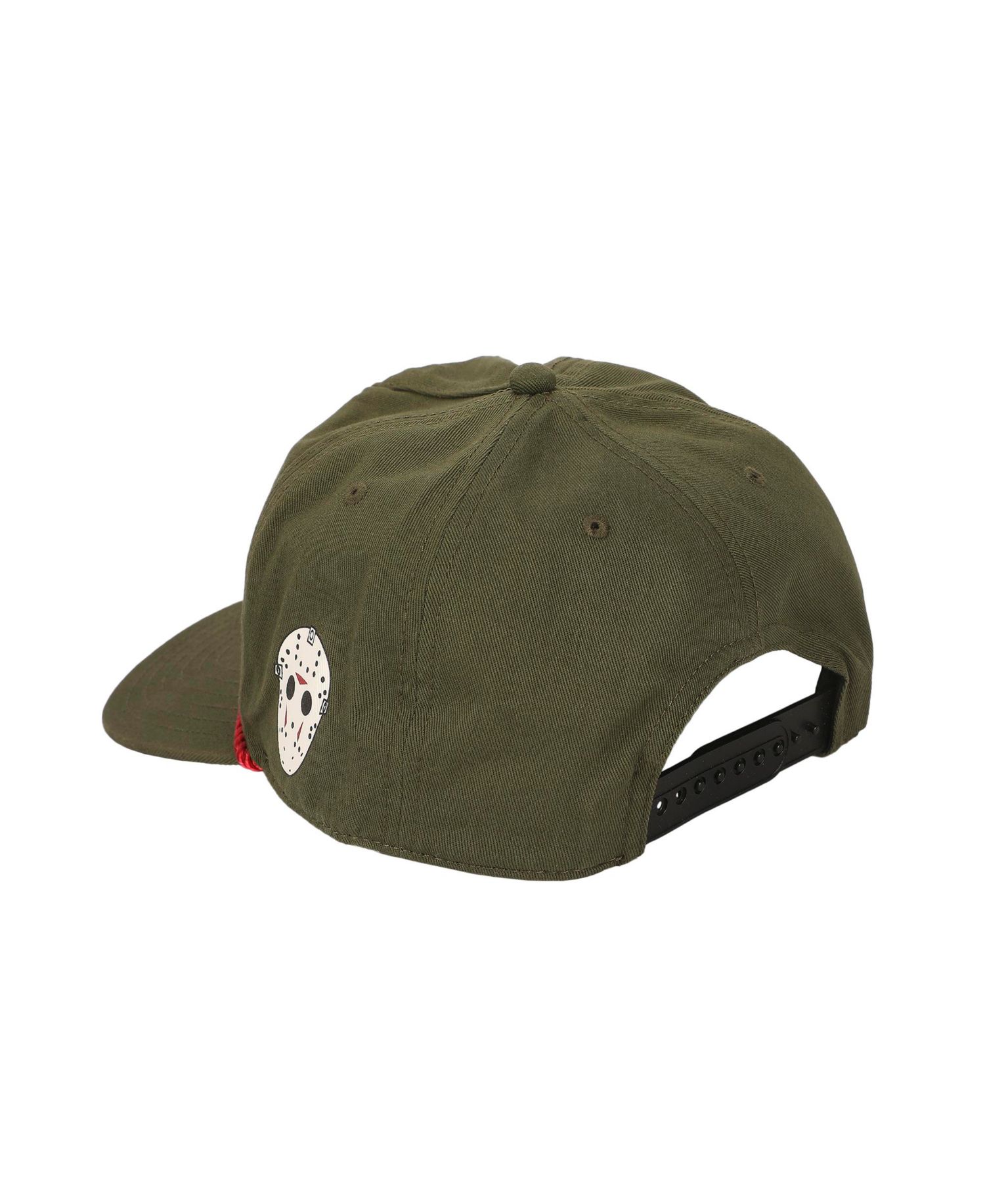 Men's Camp Crystal Lake Badge Green Retro Grandpa Snapback Hat