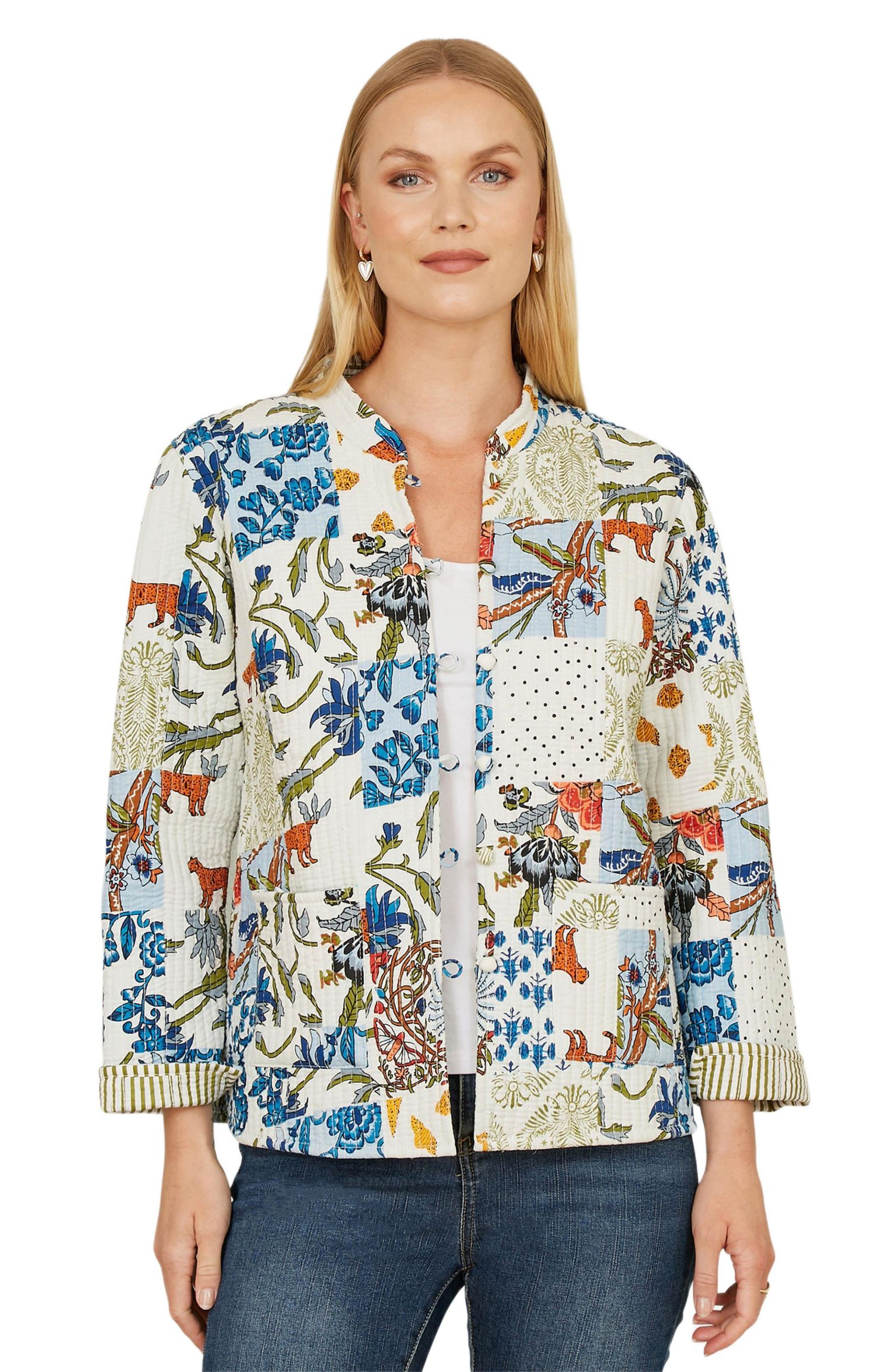 Women's Indian Patchwork Reversible Jacket