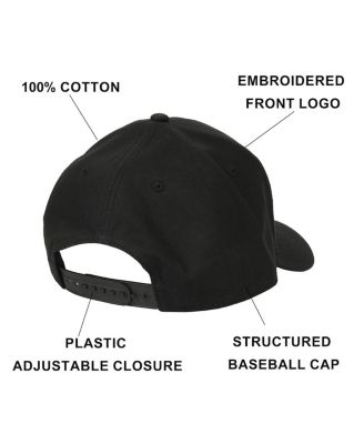 Men's Embroidered Logo Black Traditional Adjustable Hat