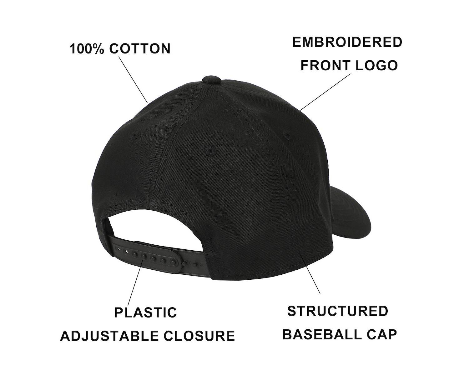 Men's Dungeons and Dragons Embroidered Logo Black Traditional Adjustable Hat