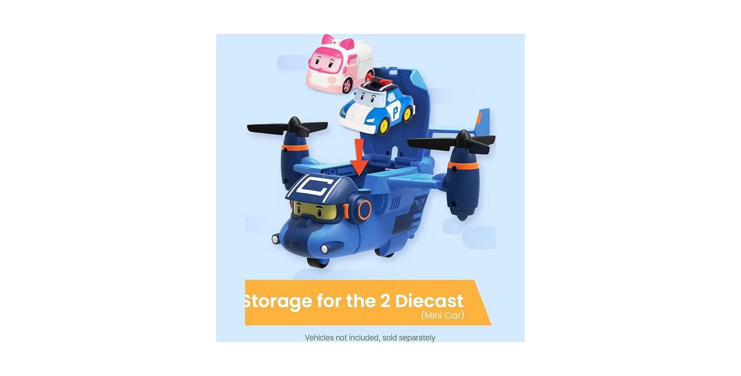 Детская игрушка Robocar Poli Carey Carrier Sound & Light Transport Plane Toy — фото 3