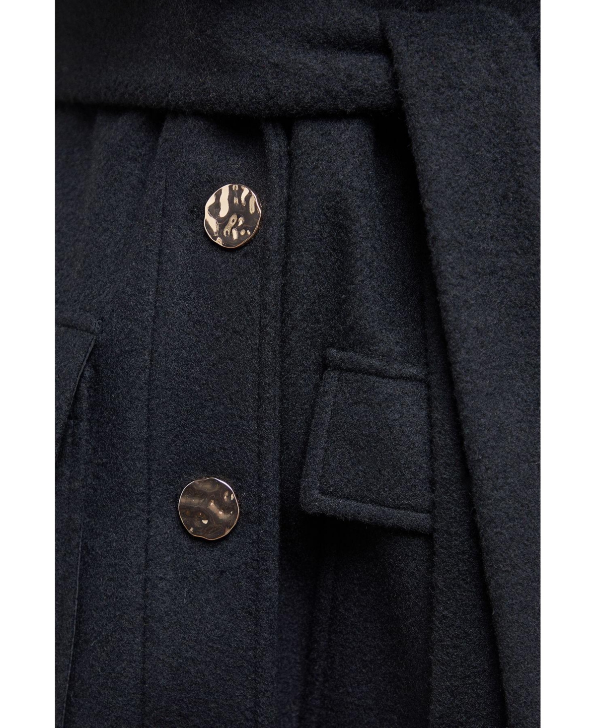 Oasis Women's Faux Fur Collar Belted Coat