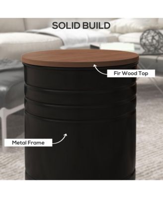 Nesting Storage Ottomans Set of 2 with Lids, Hidden Space