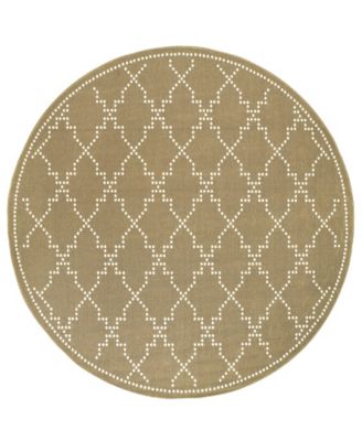 Marina 7765Y 7'10" Indoor/Outdoor Round Area Rug