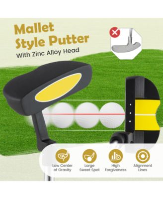 Junior Mallet Putter Individual Gold Club for 8-10 years old Kids