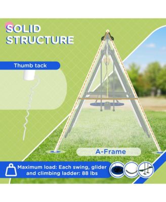 Metal Swing Set for Backyard Holds up to 528 lbs. for Ages 3-8