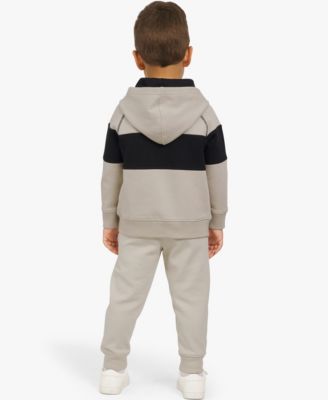 Boys' 4-7 Color Block Long-Sleeve Sweater and Joggers, 2-Piece Set