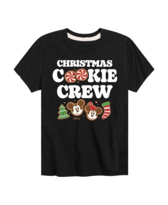 Boys' 8-20 Mickey and Minnie Christmas Cookie Crewneck Graphic Short-Sleeve T-Shirt