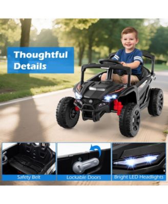 SUGIFT 12V Kids Ride On Car UTV Electric Vehicle with LED Lights Music and Horn