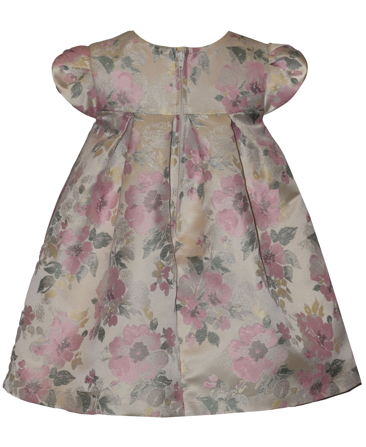 Bonnie Baby Girls' Floral Jacquard Trapeze Dress