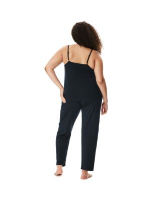 Motherhood Women's Maternity Sleeveless Swing Nursing Cami with Foldover Waistband Pant Sleep Set