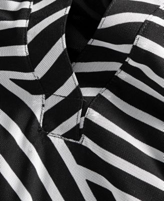 Plus Size Johnny-Collar Top