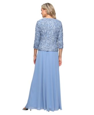 Women's Empire Waist Long Open Soutache Jacket Dress