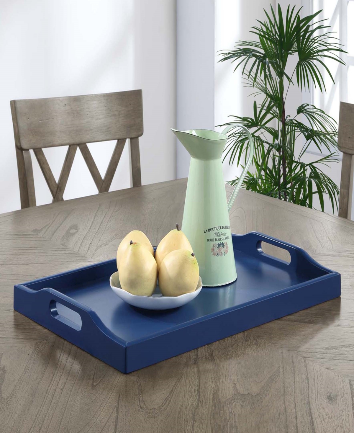 Convenience Concepts 22" Rubberwood Designs2Go Multifunctional Serving Tray