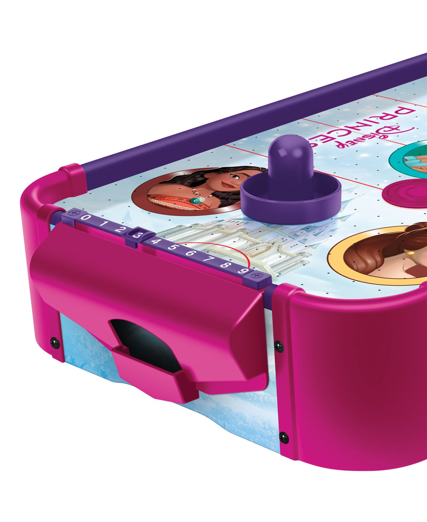 Детская игрушка World Tech Toys Disney Princess Electronic Tabletop Air Hockey Game, Ages 4+ — фото 6