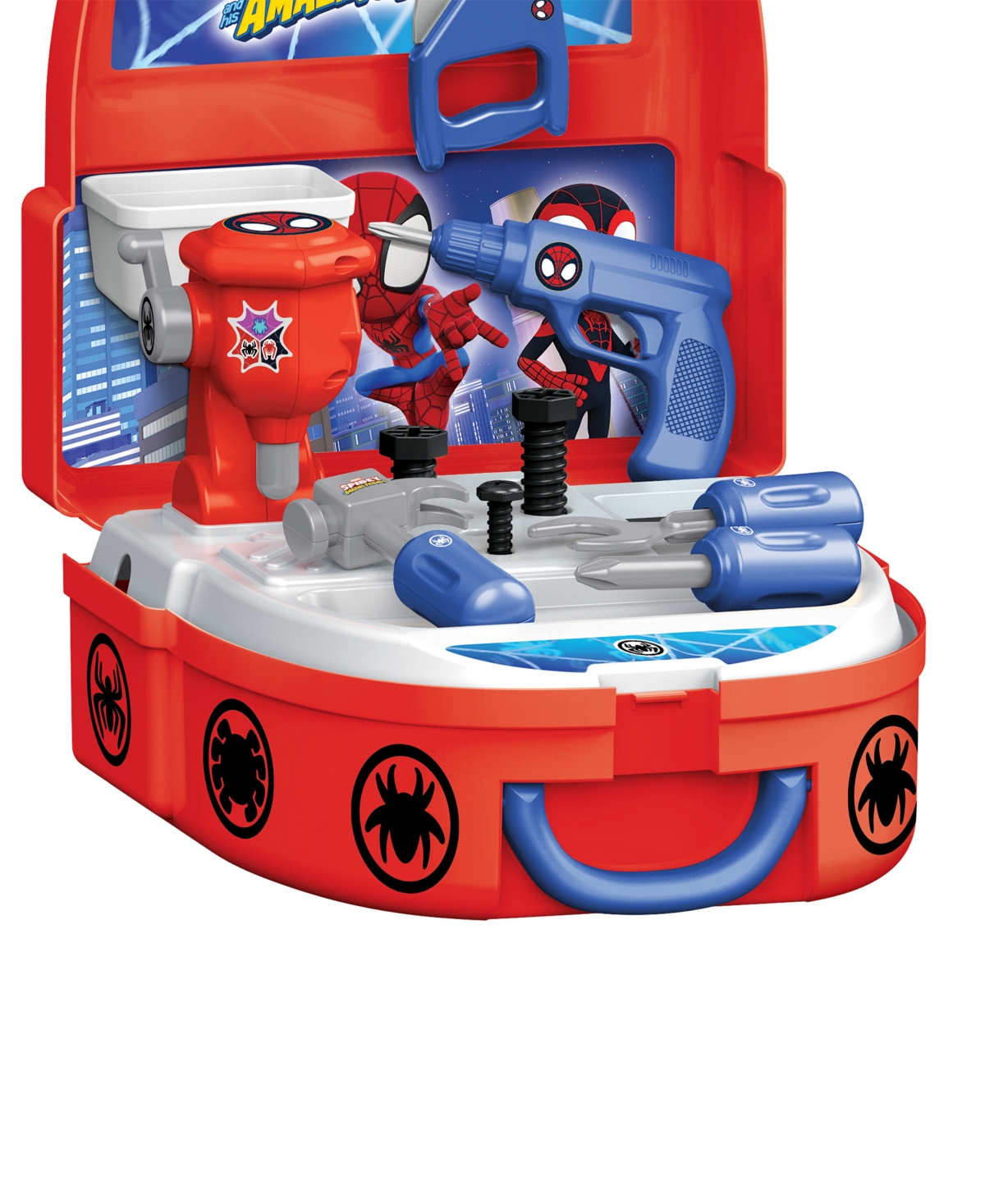 World Tech Toys Spidey and His Amazing Friends Handyman Backpack Tool Set, 18-Piece