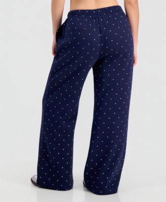 Juniors' Wide-Leg Fleece Sweatpants