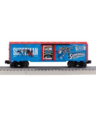 DC Comics Superman and DC O Gauge Model Train Boxcar