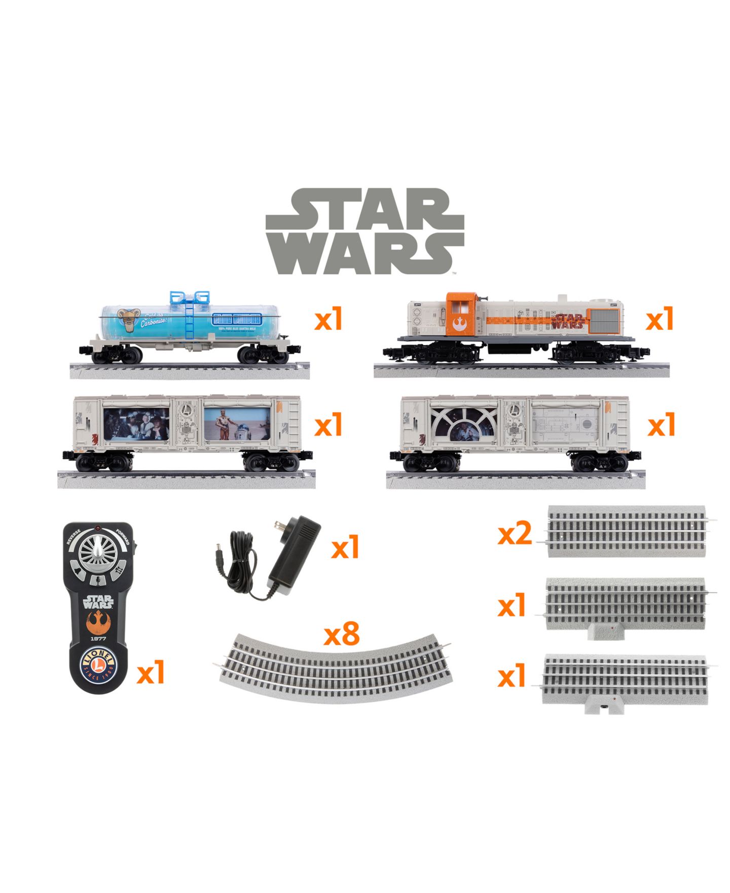 Детские игрушки Lionel O Gauge Star Wars Bluetooth 5.0 LionChief Rebel RS-3 Freight Train Set — фото 15