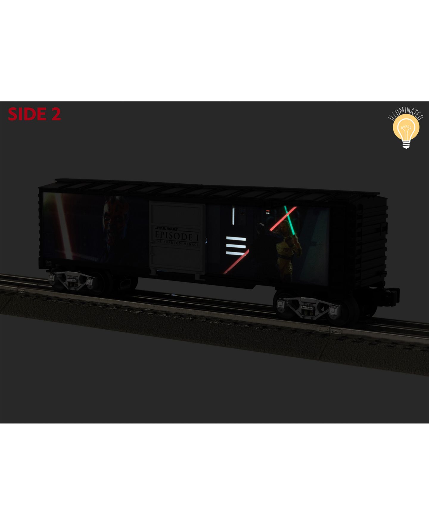 Детская игрушка Lionel Star Wars Lightsaber Series Darth Maul vs. Qui-Gon Jin Illuminated Boxcar — фото 5
