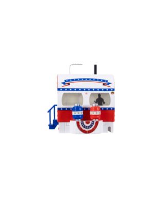 Patriotic Plug-Expand-Play Mobile Home Trailer O Gauge Model Train Accessory