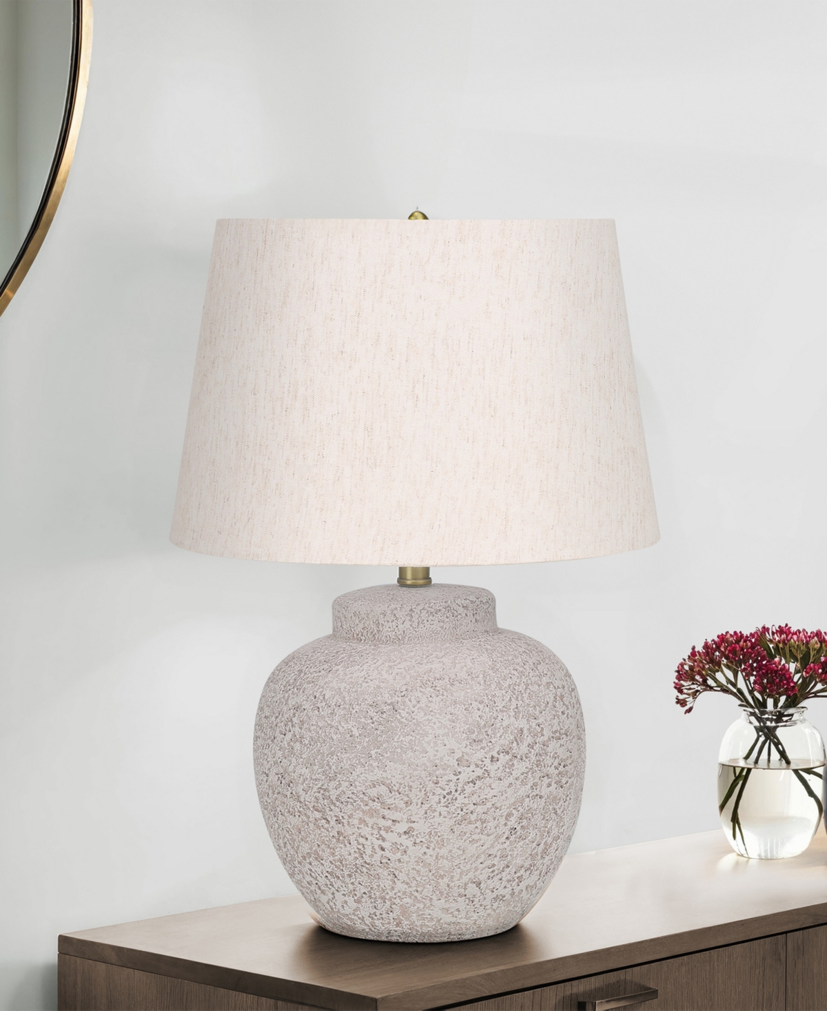 Monarch Specialties Lighting 22" Concrete Table Lamp