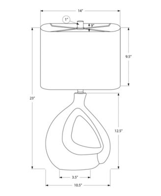Lighting 23" Plastic Table Lamp