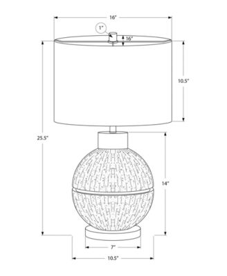 Lighting 26" Plastic Table Lamp