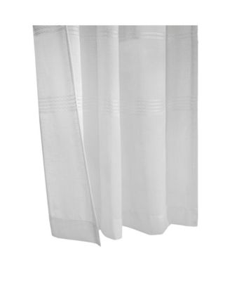 Alicante Sheer Dual Header Slub Sheer Fabric Curtain Panel for Brighten Any Living Space