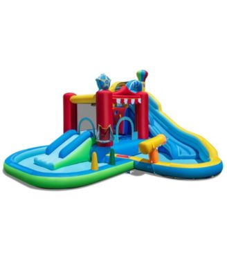 Inflatable Wet and Dry Water Park with Slide, Pool, and Bounce House Combo