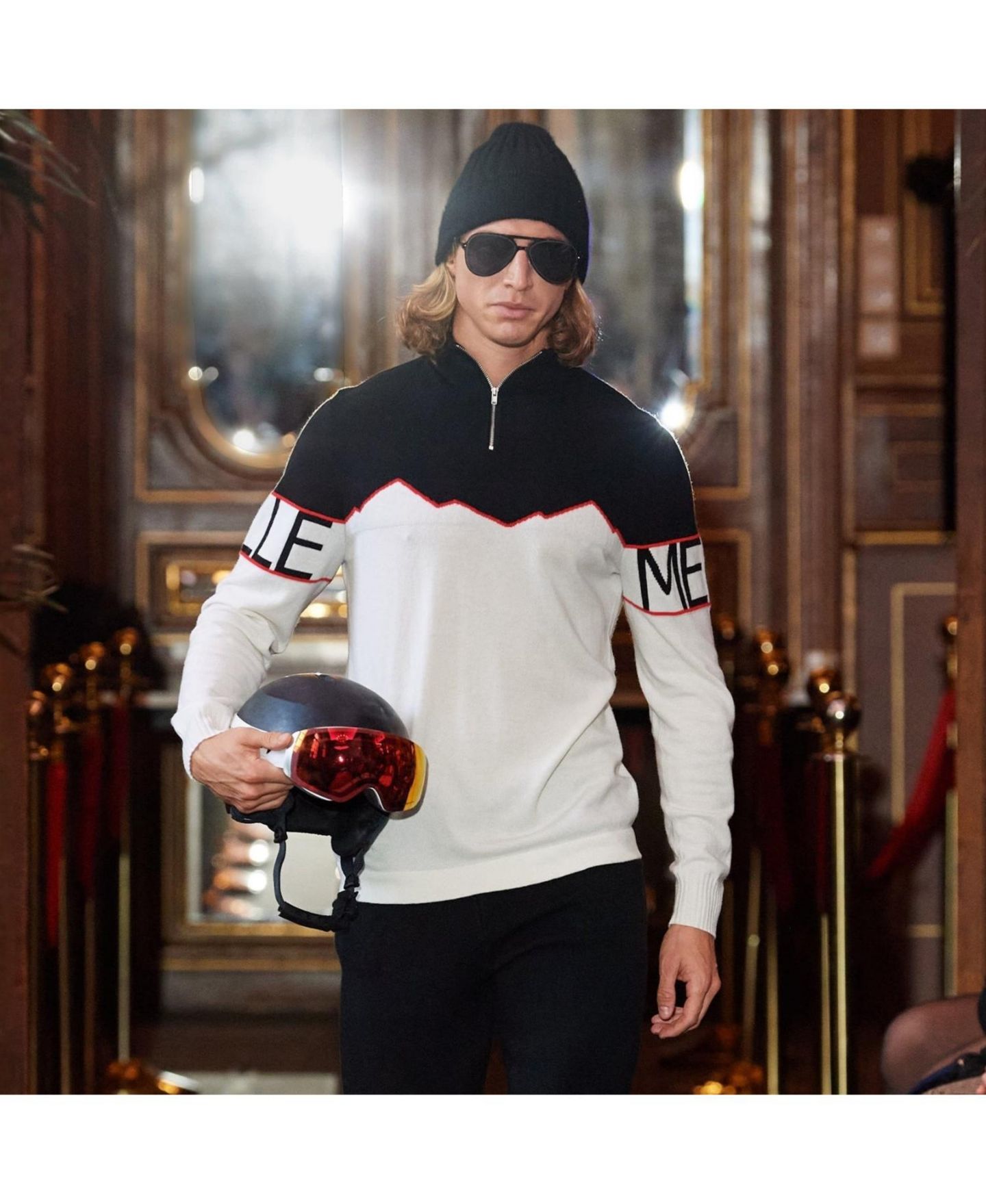 Мужской свитер Bellemere New York Half-Zipped Cashmere Blend, цвет: Белый — фото 7