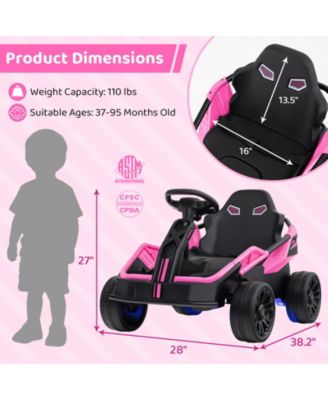 12V Electric Ride-On UTV Car with Remote Control, Music, and Lights for Big Kids - Pink