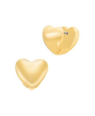 Heart-Shaped Huggie Earrings