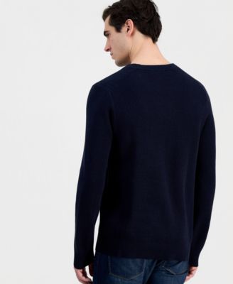 Men's Mouline Textured Crewneck Sweater