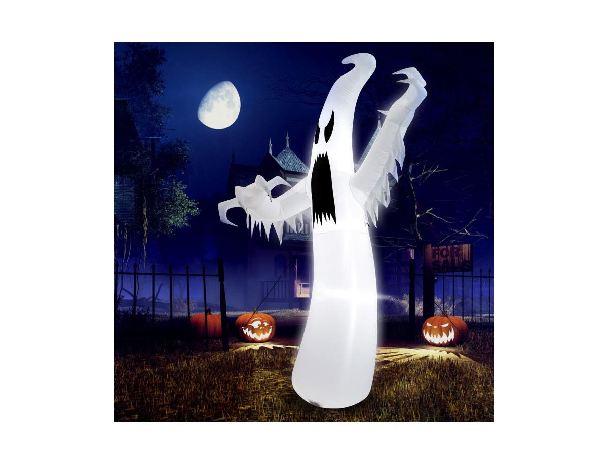 Mondawe 12 ft Halloween Inflatable Ghost with Led Lights