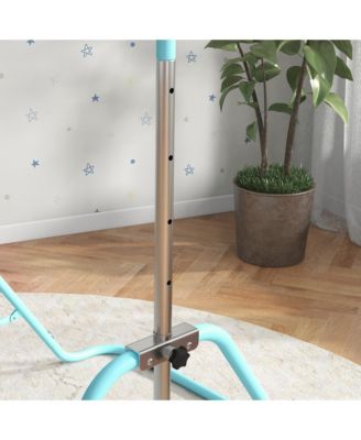 Folding Gymnastics Bar for Kids, Adjustable Height, Bubble Gum