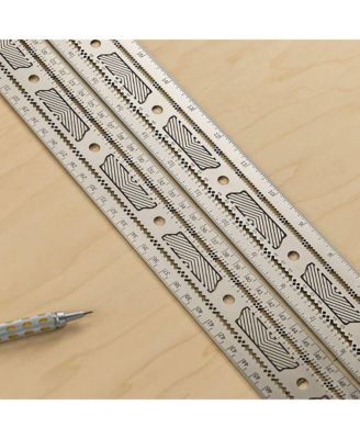 07423 Claymore 24" Sword T-Square – Stainless Steel Precision Ruler with Imperial & Metric Scales, Durable Measuring Tool for Accurate Woodwo