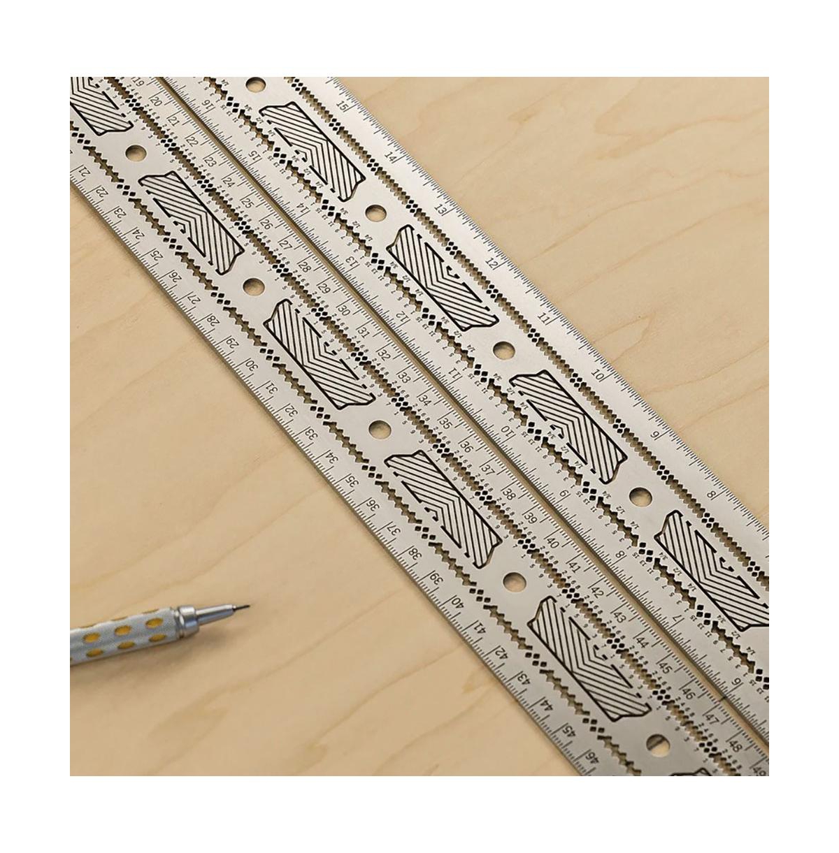 Jessem 07423 Claymore 24" Sword T-Square Stainless Steel Imperial and Metric Ruler