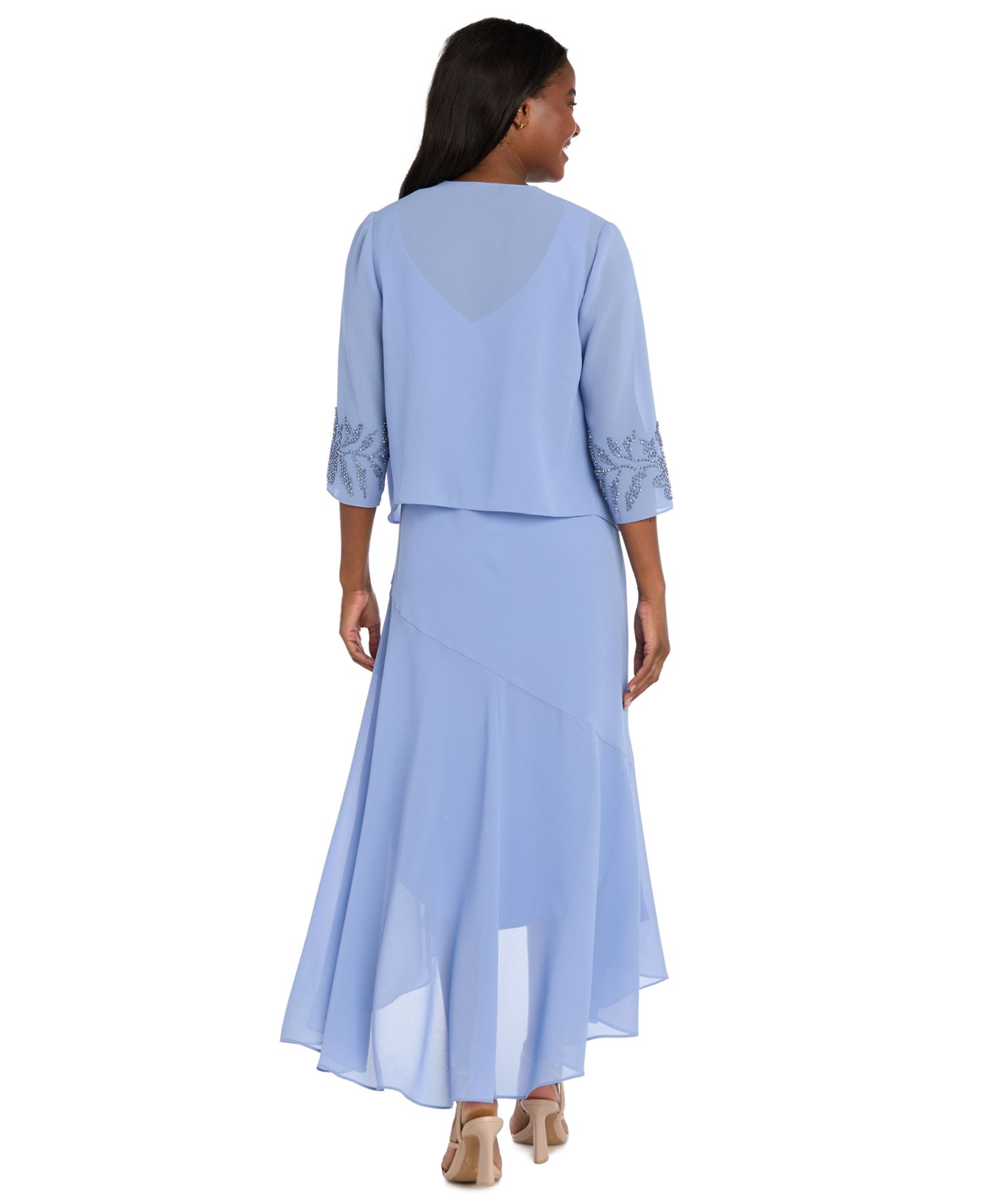 Women's Double Jacket Dress with Tiered Skirt