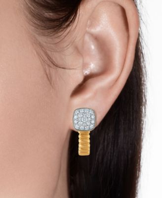 White Diamond Drop Earrings (0.50 ct. t.w.) in 14k Yellow Gold