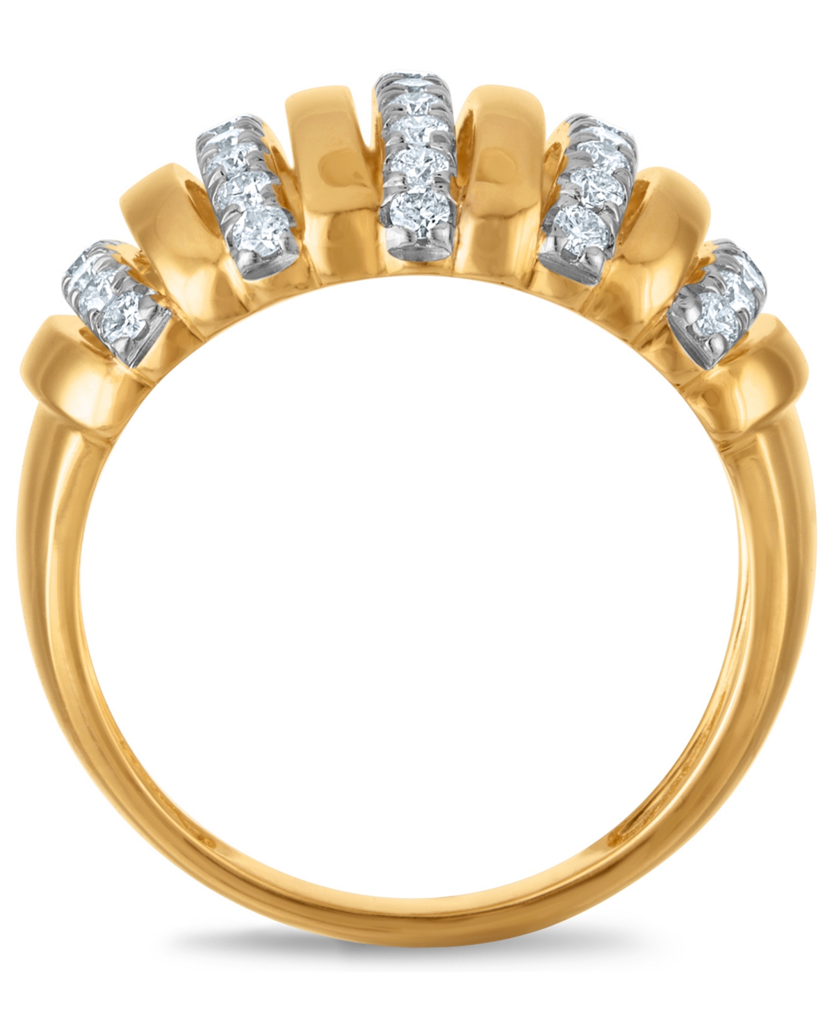Macy's White Diamond Ring (0.60 ct. t.w.) in 14k Yellow Gold