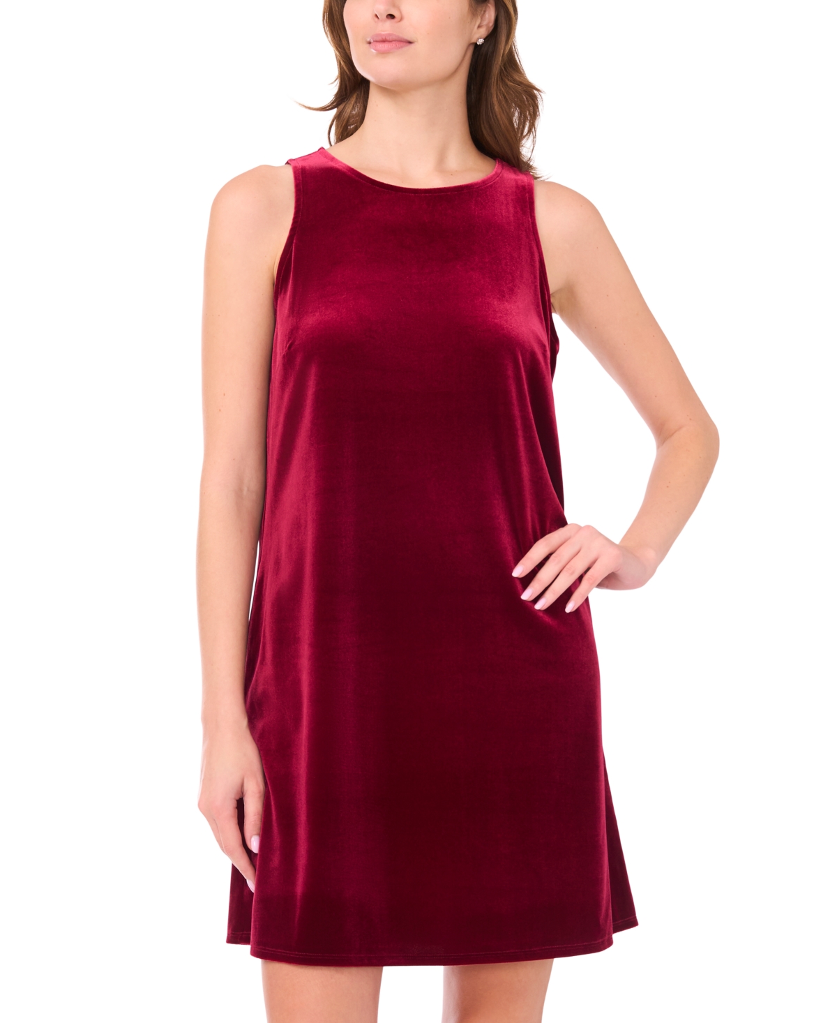 Msk Women's Crewneck Keyhole Back Dress