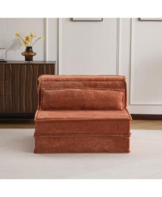 Streamdale Compression Sofa, Convertible Floor Sofa Bed, Modular Sectional Sofa, Orange