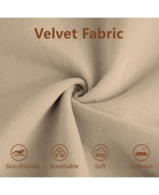 Camel Oversized Modern Velvet Two-Seater Sofa with Ottoman and Pillows