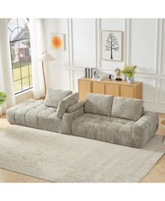 Streamdale Chenille L-Shape Luxury Sectional Sofa, Comfy Sleeper Couch for Living Room
