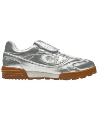 Men's Match Metallic Leather Lace-Up Sneakers