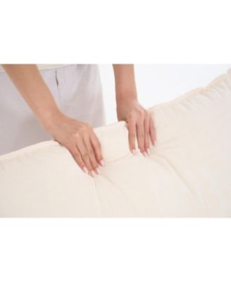 Streamdale Modern Accent Chair with Ottoman, Chenille Upholstered Armchair, Beige